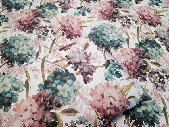 „Hortenzijos saulėlydis“ mako satino patalynė